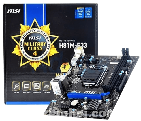 MSI H81M-E33 Intel H81 Chipset Desktop Motherboard